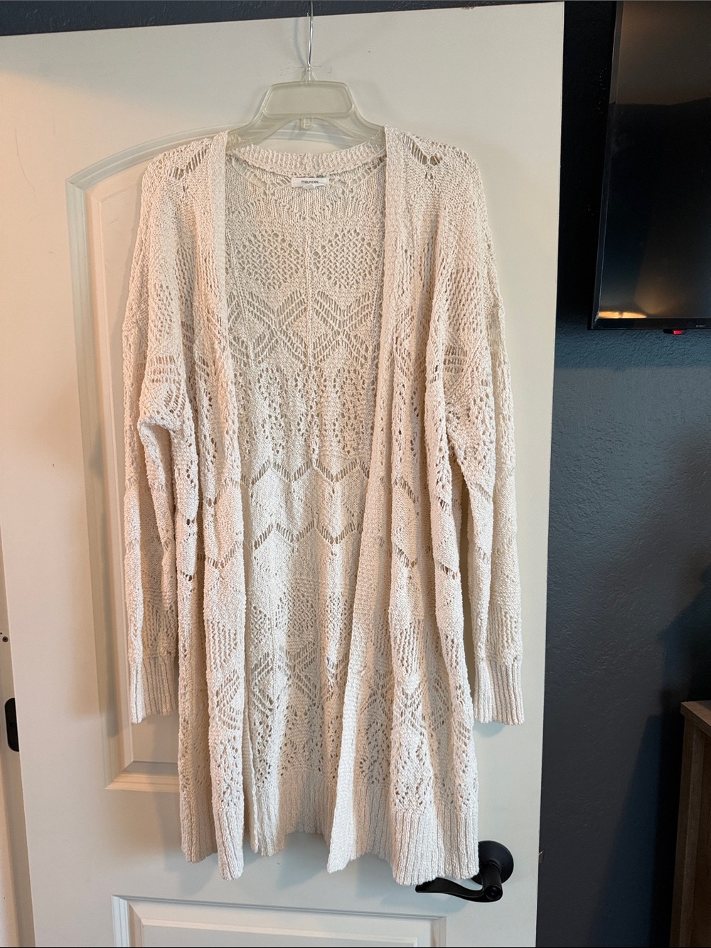 Cream Open Knit Cardigan